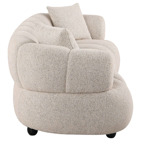 Whitney Pebble Contemporary Channel Tufted Woven Fabric Upholstered Sofa by Coaster at Eve Furniture