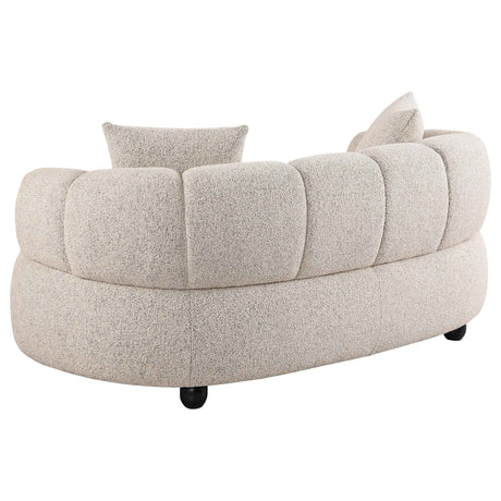 Whitney Pebble Contemporary Channel Tufted Woven Fabric Upholstered Sofa Set by Coaster at Eve Furniture