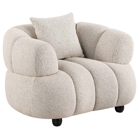 Whitney Pebble Contemporary Channel Tufted Woven Fabric Upholstered Sofa Set by Coaster at Eve Furniture