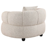 Whitney Pebble Contemporary Channel Tufted Woven Fabric Upholstered Sofa Set by Coaster at Eve Furniture