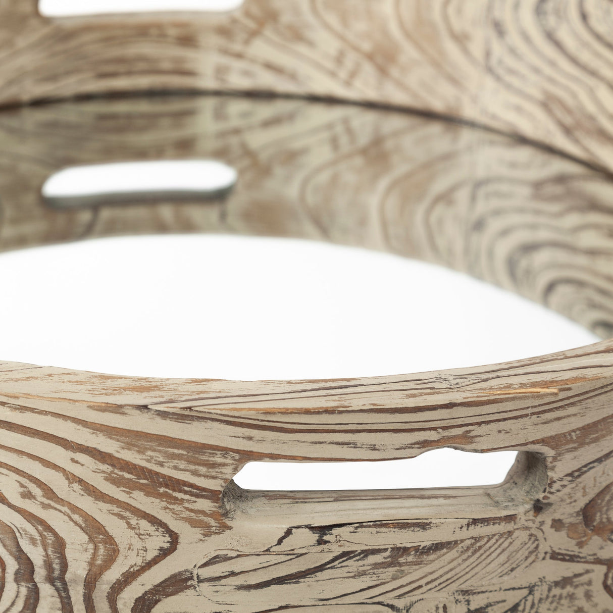 Whittier Small 20L x 20W Brown Wooden Mirrored Base Tray by Mercana at Eve Furniture