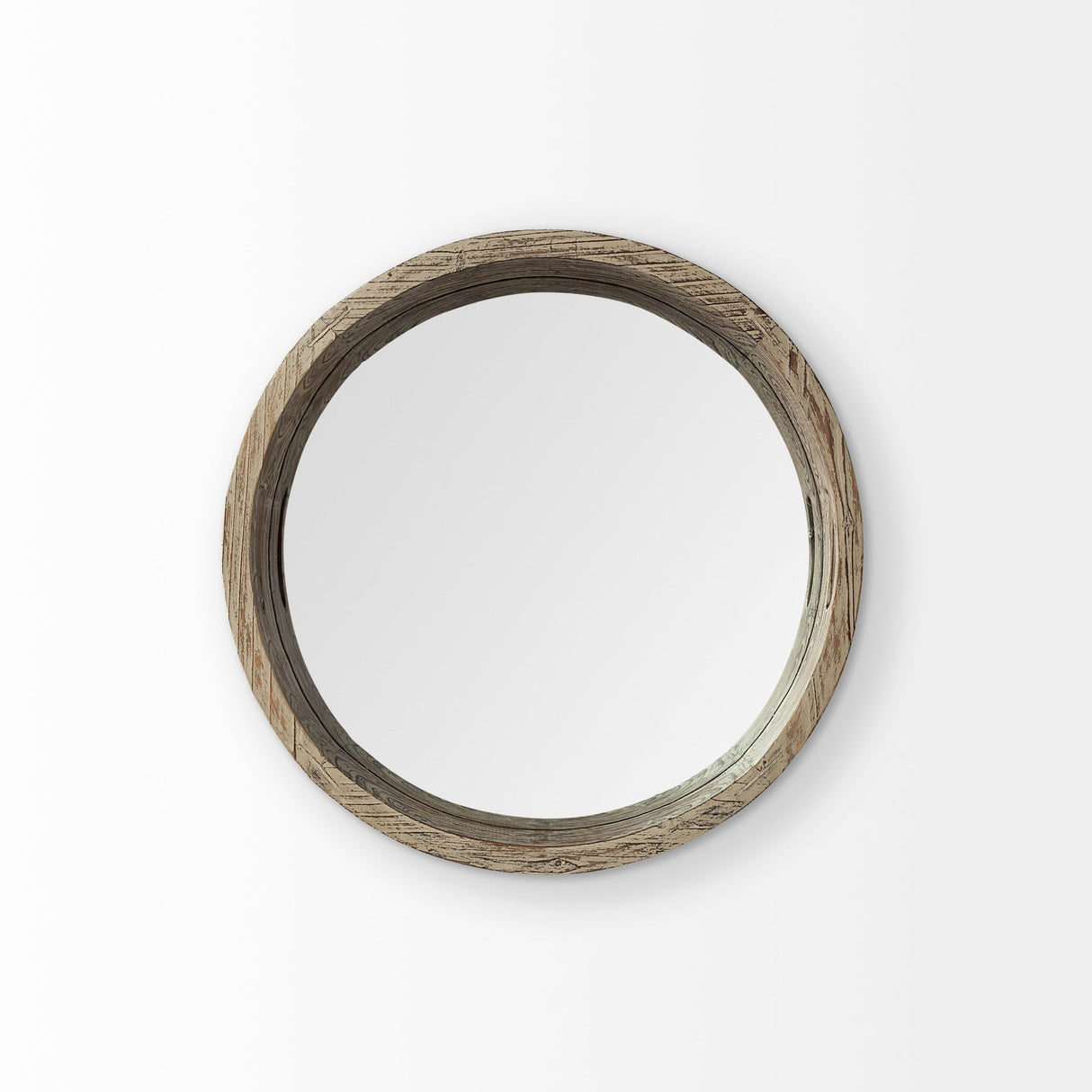 Whittier Small 20L x 20W Brown Wooden Mirrored Base Tray by Mercana at Eve Furniture