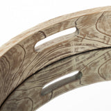 Whittier Small Brown Wooden Mirrored Base Tray by Mercana at Eve Furniture