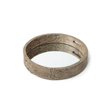 Whittier Small Brown Wooden Mirrored Base Tray by Mercana at Eve Furniture