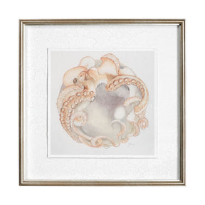 Who Stole My Precious I Peach by Fiona H a Hand Embellished Textured Framed Print Matted under Glass by Mercana at Eve Furniture