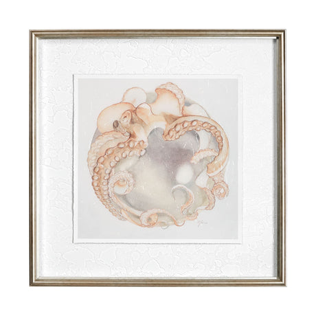 Who Stole My Precious I Peach by Fiona H a Hand Embellished Textured Framed Print Matted under Glass by Mercana at Eve Furniture