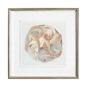 Who Stole My Precious II Peach by Fiona H Hand Embellished Textured Framed Print Matted under Glass by Mercana at Eve Furniture