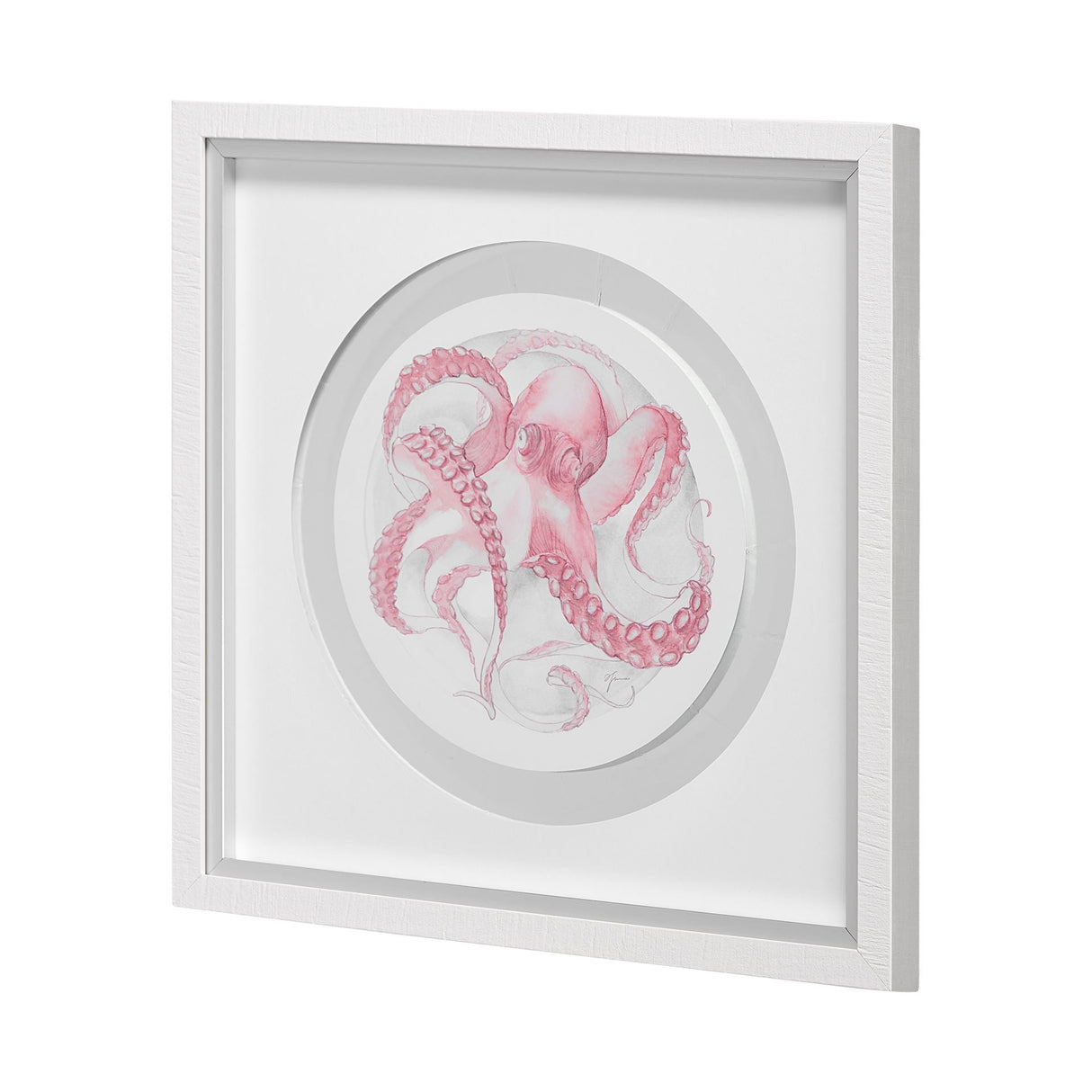 Who Stole My Precious II Pink by Fiona H Hand Embellished Textured Framed Print Matted under Glass by Mercana at Eve Furniture