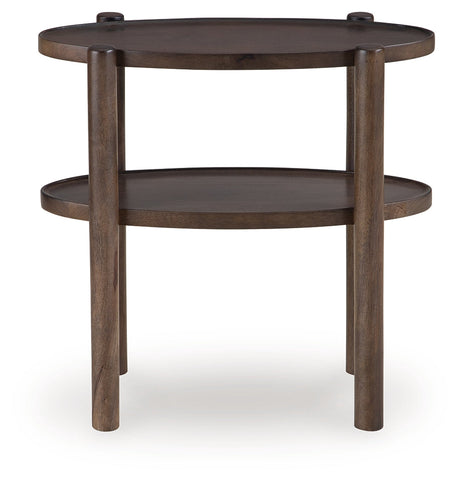 Wiattbury Gray Brown Accent Table by Ashley at Eve Furniture