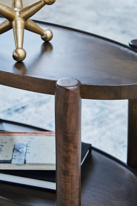 Wiattbury Gray Brown Accent Table by Ashley at Eve Furniture