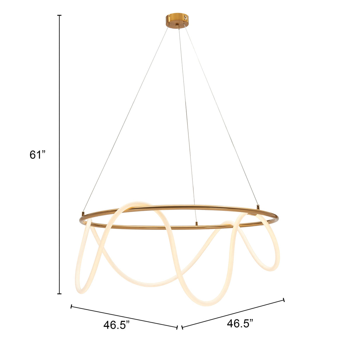 Wiber Brass Ceiling Lamp by Zuomod at Eve Furniture