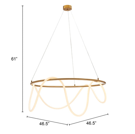 Wiber Brass Ceiling Lamp by Zuomod at Eve Furniture