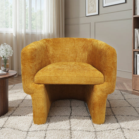 Wichita Gold Chenille Lounge Chair by Ashcroft Furniture at Eve Furniture