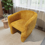 Wichita Gold Chenille Lounge Chair by Ashcroft Furniture at Eve Furniture