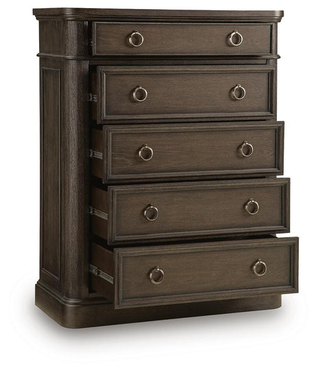 Wickenger Dark Brown Chest of Drawers by Ashley at Eve Furniture