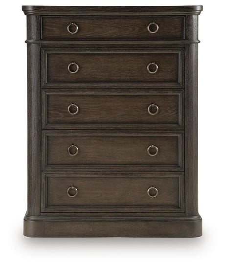 Wickenger Dark Brown Chest of Drawers by Ashley at Eve Furniture