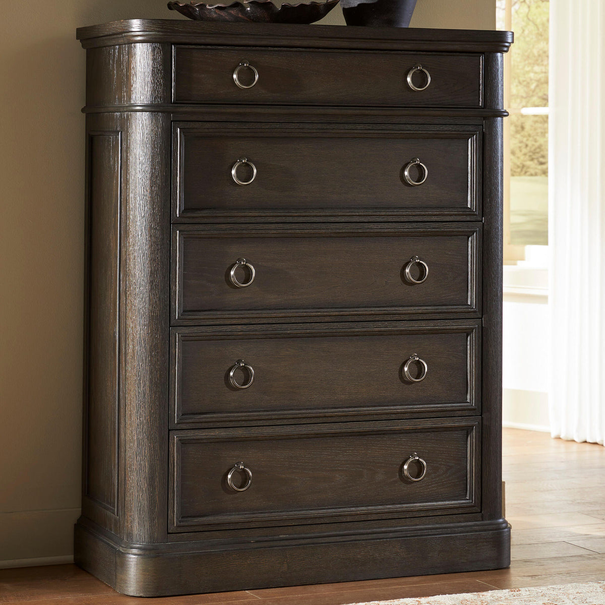 Wickenger Dark Brown Chest of Drawers by Ashley at Eve Furniture