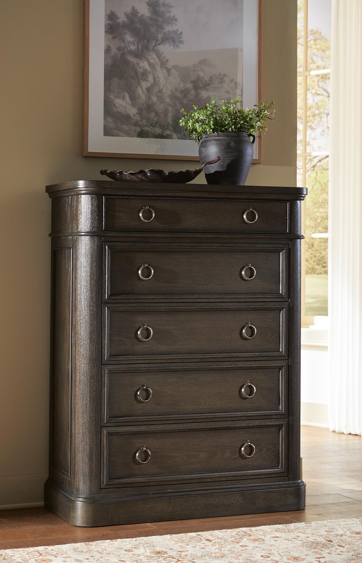 Wickenger Dark Brown Chest of Drawers by Ashley at Eve Furniture