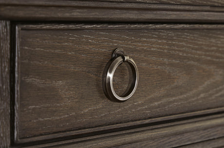 Wickenger Dark Brown Dresser and Mirror by Ashley at Eve Furniture