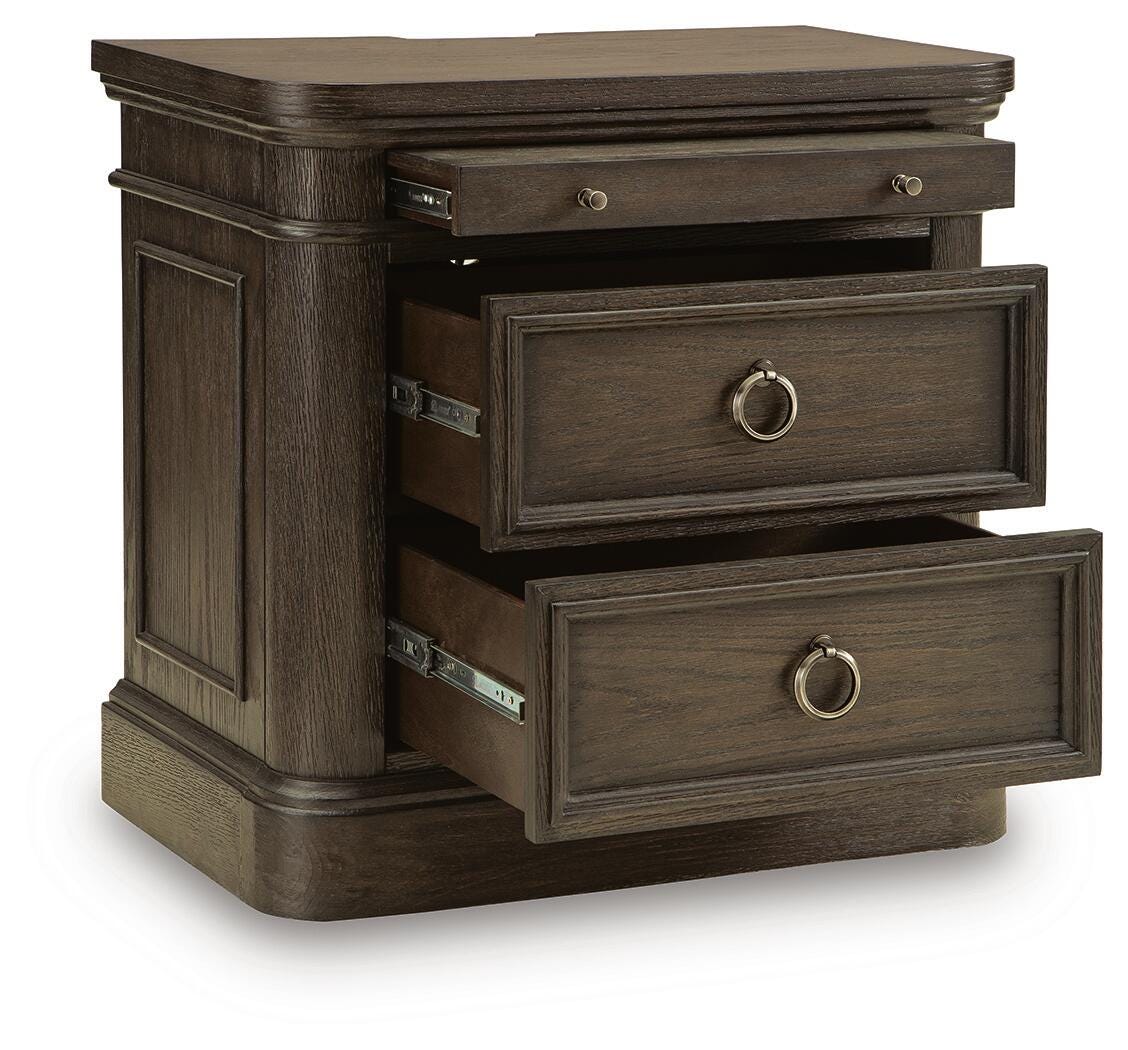 Wickenger Dark Brown Nightstand by Ashley at Eve Furniture