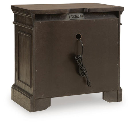 Wickenger Dark Brown Nightstand by Ashley at Eve Furniture