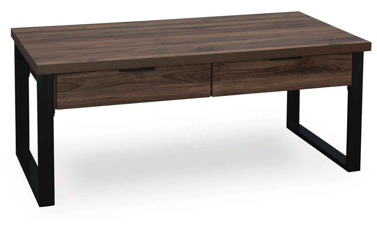 Wickman Falls Dark Brown Coffee Table by Ashley at Eve Furniture