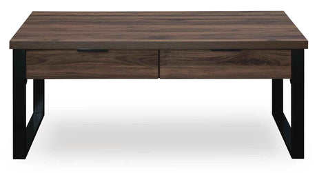 Wickman Falls Dark Brown Coffee Table by Ashley at Eve Furniture