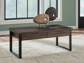 Wickman Falls Dark Brown Coffee Table by Ashley at Eve Furniture