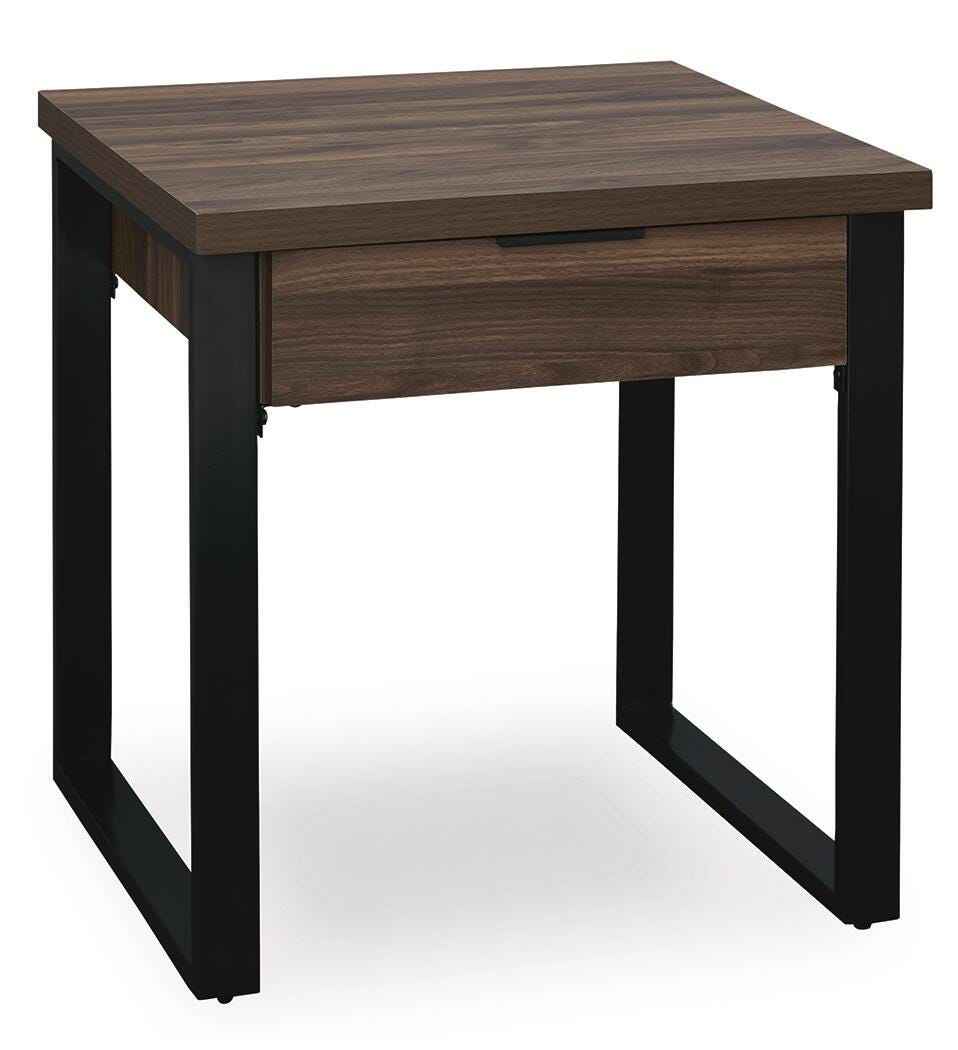 Wickman Falls Dark Brown End Table by Ashley at Eve Furniture