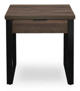 Wickman Falls Dark Brown End Table by Ashley at Eve Furniture