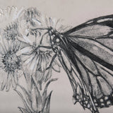 Wild Aster Monarch Butterfly III Mercana Studio Hand Embellished Framed Art Print Matted under Glass by Mercana at Eve Furniture