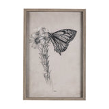 Wild Aster Monarch Butterfly III Mercana Studio Hand Embellished Framed Art Print Matted under Glass by Mercana at Eve Furniture