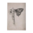 Wild Aster With Monarch Butterfly Drawing III by Mercana Studio a Hand Embellished Textured Canvas by Mercana at Eve Furniture