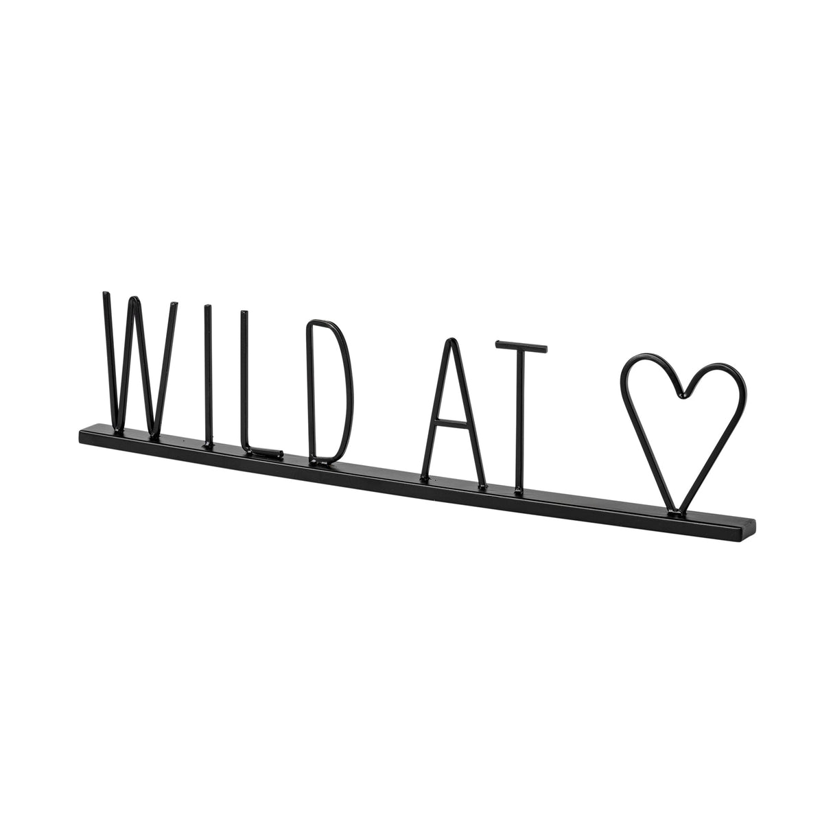 Wild at Heart 24L x 1W Black Metal Sign by Mercana at Eve Furniture
