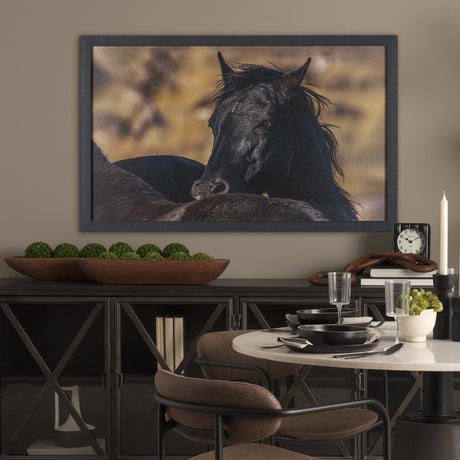 Wild Horses by Gary Blatter a Hand Embellished Textured Framed Photo Art Print by Mercana at Eve Furniture