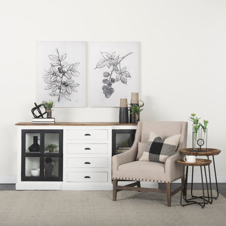 Wildberry Collection Blackberry by Ariana a Hand Embellished Textured Canvas by Mercana at Eve Furniture