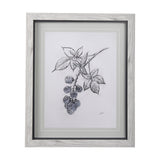 WildBerry Collection Blackberry Mercana Studio Hand Embellished Framed Art Print Matted under Glass by Mercana at Eve Furniture