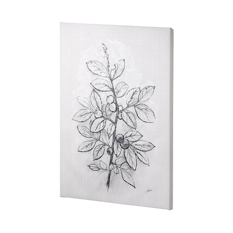 Wildberry Collection Blueberry by Ariana a Hand Embellished Textured Canvas by Mercana at Eve Furniture