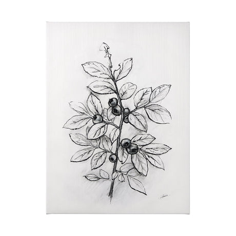 Wildberry Collection Blueberry by Ariana a Hand Embellished Textured Canvas by Mercana at Eve Furniture