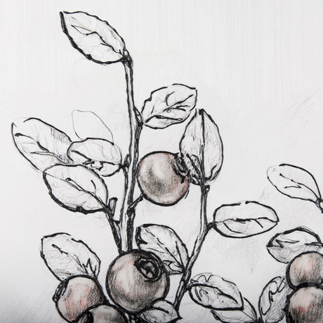 Wildberry Collection Hucklberry by Ariana a Hand Embellished Textured Canvas by Mercana at Eve Furniture