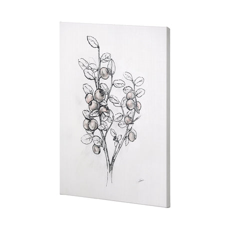 Wildberry Collection Hucklberry by Ariana a Hand Embellished Textured Canvas by Mercana at Eve Furniture