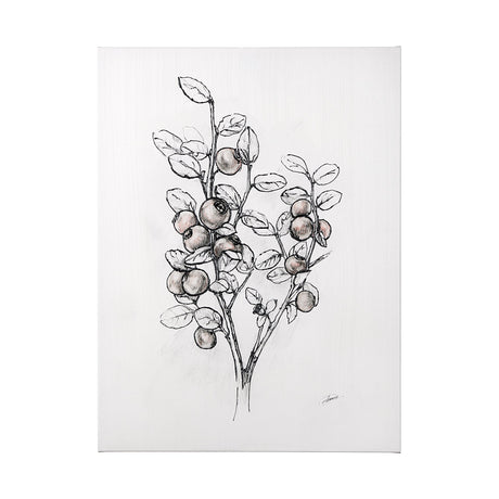 Wildberry Collection Hucklberry by Ariana a Hand Embellished Textured Canvas by Mercana at Eve Furniture