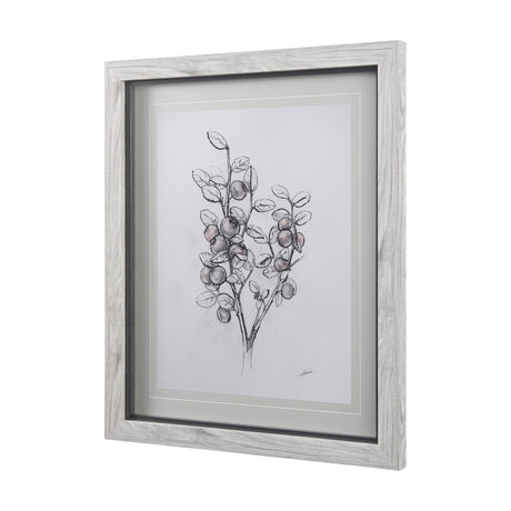 WildBerry Collection Hucklberry Mercana Studio Hand Embellished Framed Art Print Matted under Glass by Mercana at Eve Furniture