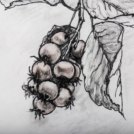 Wildberry Collection Saskatoonberry by Ariana a Hand Embellished Textured Canvas by Mercana at Eve Furniture