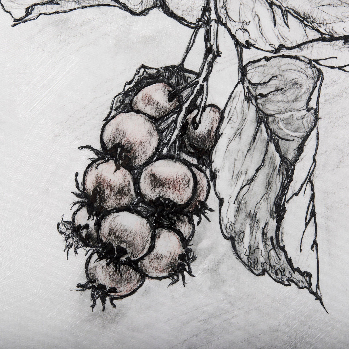 Wildberry Collection Saskatoonberry by Ariana a Hand Embellished Textured Canvas by Mercana at Eve Furniture