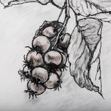 Wildberry Collection Saskatoonberry by Ariana a Hand Embellished Textured Canvas by Mercana at Eve Furniture