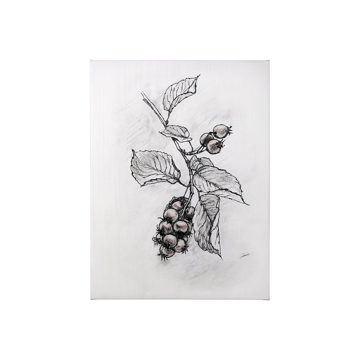 Wildberry Collection Saskatoonberry by Ariana a Hand Embellished Textured Canvas by Mercana at Eve Furniture