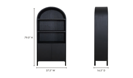 Wilde Display Cabinet Black Oak by Moe's Home at Eve Furniture