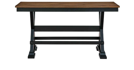 Wildenauer Brown & Black 48" Counter Height Bench by Ashley at Eve Furniture