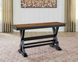 Wildenauer Brown & Black 48" Counter Height Bench by Ashley at Eve Furniture